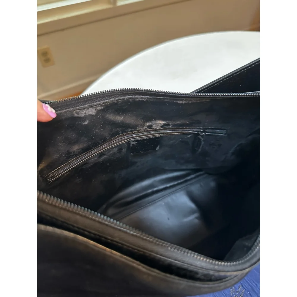 Gucci Black Padded Satin & Patent Leather Shoulder Bag - Picture 14 of 14